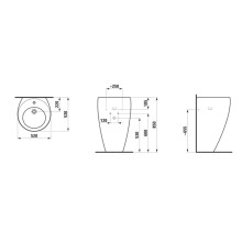 Раковина напольная 52x53 см Laufen Alessi One 8.1197.1.400.109.1