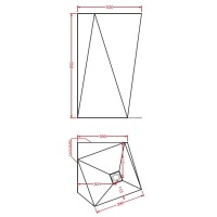 Раковина напольная 52x52 см Artceram Sharp OSL008 01 00 bi