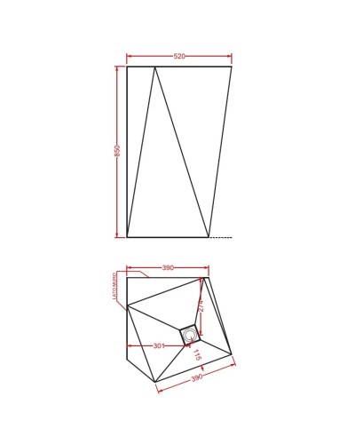 Раковина напольная 52x52 см Artceram Sharp OSL008 01 00 bi