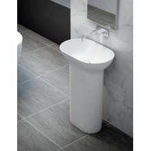 Напольная раковина из литьевого мрамора CEZARES TITAN-ROUND-60-39-90-LVB-FS