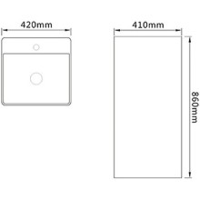 Раковина 42х41 см SantiLine SL-4005MB