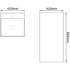 Раковина 42х41 см SantiLine SL-4005MB