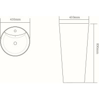 Раковина напольная 41х41 см SantiLine SL-4007BM