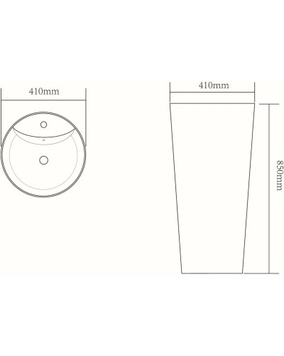 Раковина напольная 41х41 см SantiLine SL-4007BM
