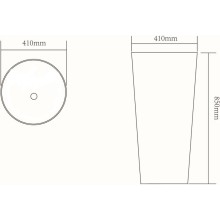 Раковина 41х41 см SantiLine SL-4012MB