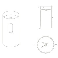 Раковина напольная 50х50 см NT Bagno Verona NT405 900