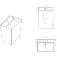 Раковина напольная 60,5х42,5 см NT Bagno Padova NT406