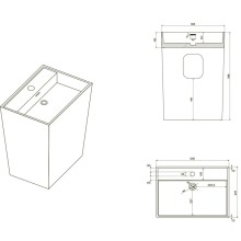 Раковина напольная 60,5х42,5 см NT Bagno Padova NT406