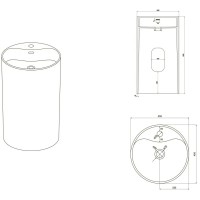 Раковина напольная 45,5х45,5 см NT Bagno Rimini NT407