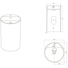 Раковина напольная 45,5х45,5 см NT Bagno Rimini NT407