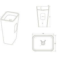 Раковина напольная 51х41 см NT Bagno Gelato NT606