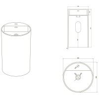 Раковина напольная 48х48 см NT Bagno Lodi  NT607