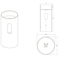 Раковина напольная 40х40 см NT Bagno Pavia NT608