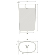 Раковина напольная 55х36 см NT Bagno Bello NT701