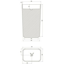 Раковина напольная 50х35 см NT Bagno Eccolo NT702