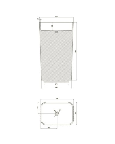 Раковина напольная 50х35 см NT Bagno Eccolo NT702