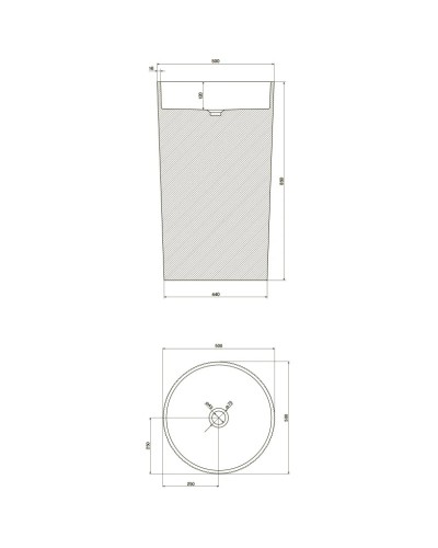 Раковина напольная 50х50 см NT Bagno Bravo NT703