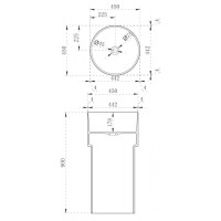 Раковина напольная 45х45 см Abber Kristall AT2701Opal
