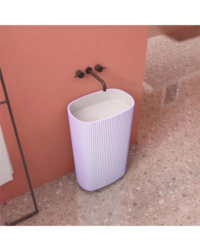 Раковина напольная 55х36 см Abber Stein AS2502Violett