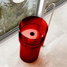 Раковина напольная 45х45 см Abber Kristall AT2701Rubin