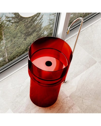 Раковина напольная 45х45 см Abber Kristall AT2701Rubin