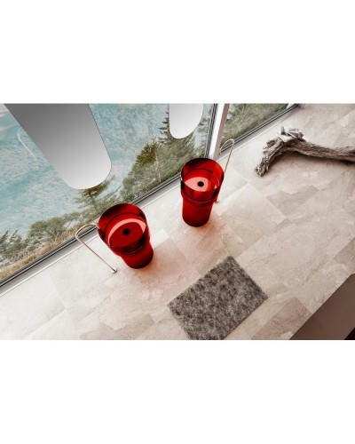 Раковина напольная 45х45 см Abber Kristall AT2701Rubin