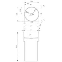 Раковина напольная 45х45 см Abber Kristall AT2701Rubin