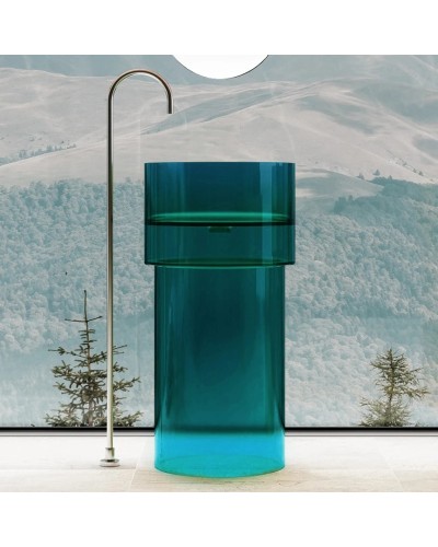 Раковина напольная 45х45 см Abber Kristall AT2701Aquamarin