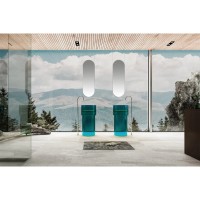 Раковина напольная 45х45 см Abber Kristall AT2701Aquamarin-H