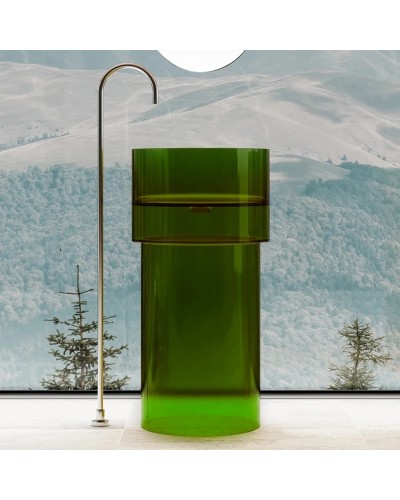 Раковина напольная 45х45 см Abber Kristall AT2701Emerald