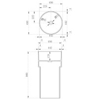 Раковина напольная 45х45 см Abber Kristall AT2701Emerald