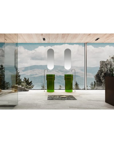 Раковина напольная 45х45 см Abber Kristall AT2701Emerald-H