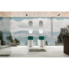 Раковина напольная 45х45 см Abber Kristall AT2701White-Aquamarin