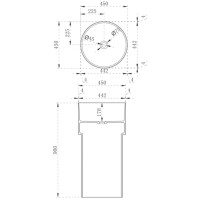Раковина напольная 45х45 см Abber Kristall AT2701White-Aquamarin