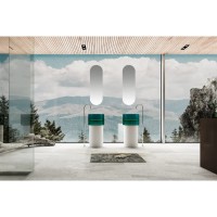 Раковина напольная 45х45 см Abber Kristall AT2701White-Aquamarin-H