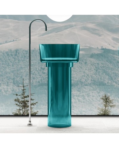 Раковина напольная 45х45 см Abber Kristall AT2702Aquamarin