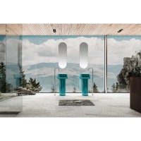 Раковина напольная 45х45 см Abber Kristall AT2702Aquamarin-H