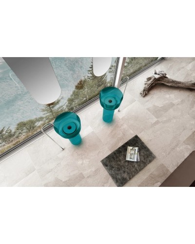 Раковина напольная 45х45 см Abber Kristall AT2702Aquamarin-H