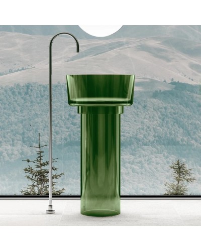 Раковина напольная 45х45 см Abber Kristall AT2702Emerald-H