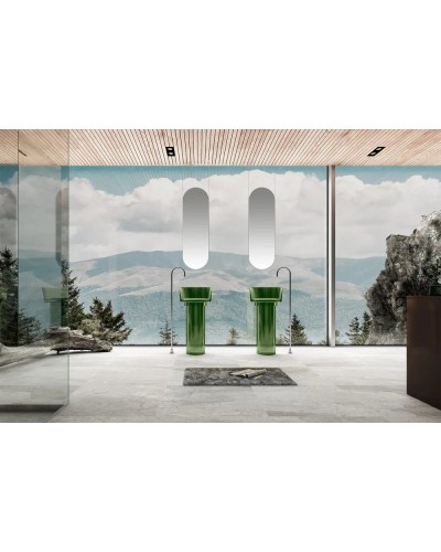 Раковина напольная 45х45 см Abber Kristall AT2702Emerald-H