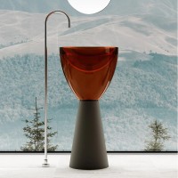 Раковина напольная 45х45 см Abber Kristall AT2703Black-Opal