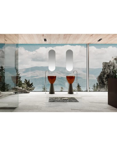 Раковина напольная 45х45 см Abber Kristall AT2703Black-Opal