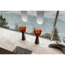 Раковина напольная 45х45 см Abber Kristall AT2703Black-Opal