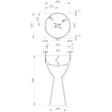 Раковина напольная 45х45 см Abber Kristall AT2703Black-Opal