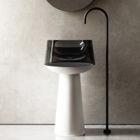 Раковина напольная 50х50 см Abber Kristall AT2706White-Onyx