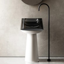 Раковина напольная 50х50 см Abber Kristall AT2706White-Onyx