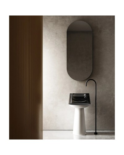 Раковина напольная 50х50 см Abber Kristall AT2706White-Onyx