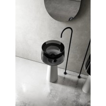 Раковина напольная 50х50 см Abber Kristall AT2706White-Onyx