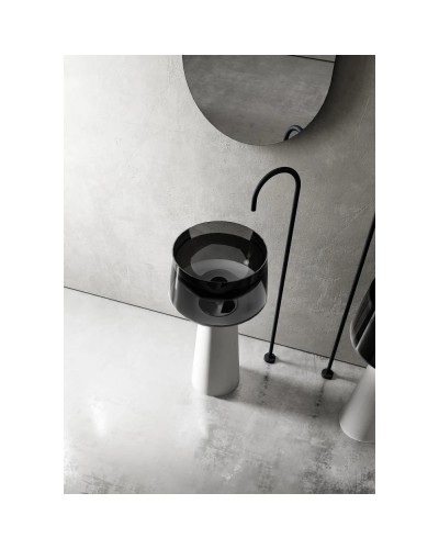 Раковина напольная 50х50 см Abber Kristall AT2706White-Onyx