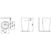 Раковина напольная 53 см Laufen Alessi One 8.1197.2.400.104.1